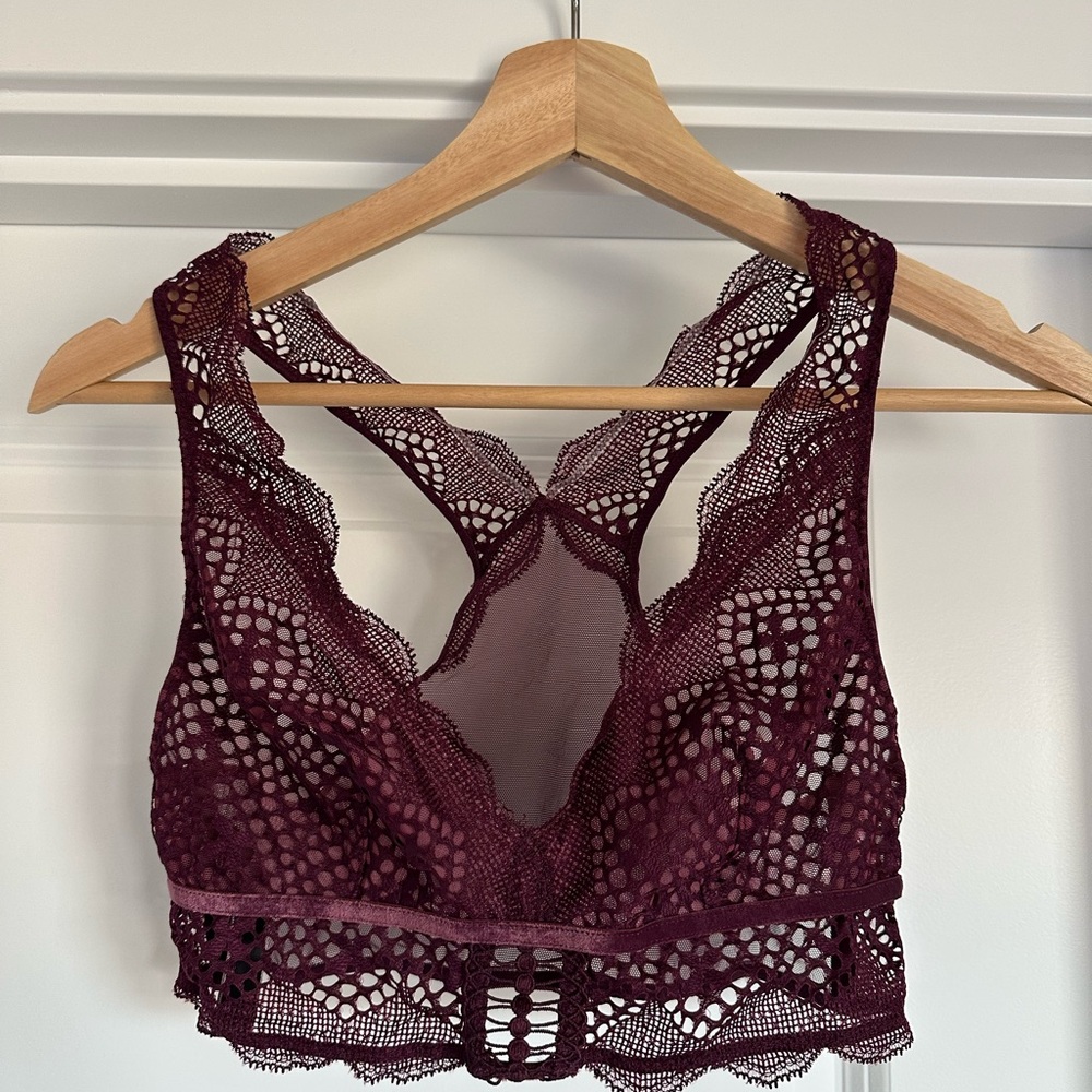 VS lace bralette in deep purple